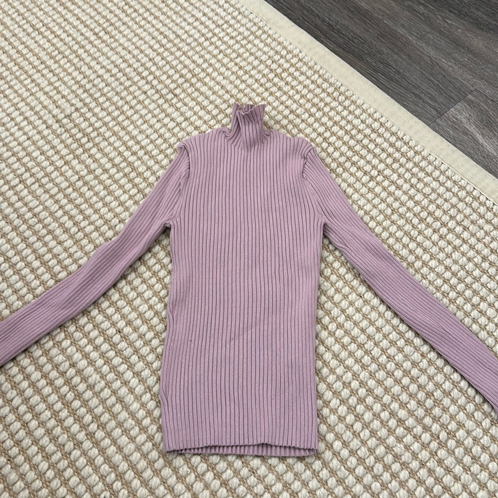Lilac polo sweater from zara